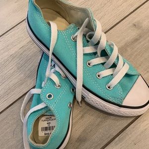 Turquoise / Aqua Kids Converse Sz 13